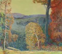 Carl Krafft, Autumn Landscape, Oil on canvas