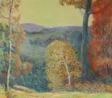 Carl Krafft, Autumn Landscape, Oil on canvas