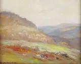 Charles W. Maccord, Hilly Landscape, Oil on panel