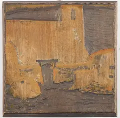 San Miguel de Santa Fe by Gustave Baumann, Carved wood block, sold Dec 2025