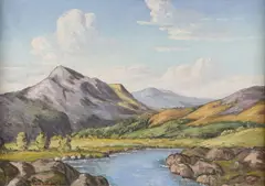 Paul Dougherty, Mountain Landscape with Stream, Oil on canvas