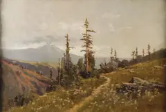 Claude Durande, Mountain Scene, Oil on canvas