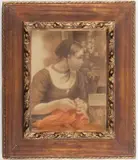 Walter MacEwen, Dutch Girl Sewing, Pastel on board