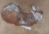 Blanche Bernstain, Resting Llama, Oil on canvas