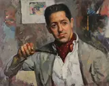 Joseph Newman, Portrait of Mell Phillip, Oil on canvas