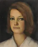 George Hayter, Portrait of Young Woman with Bob, Oil on canvas