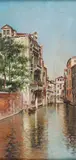 Martín Rico, Venetian Canal Scene, Oil on chamfered wood panel