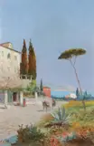 Georg Fischhof, A View from a Garden Towards the Gulf of Naples