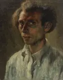 German School, Likely a Self Portrait, Oil on canvas