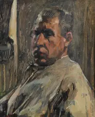 Hans Schröers, Portrait of a Man, Oil on board