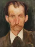 Johannes Martini, Portrait of a Man with Mustache, Oil on canvas