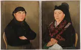 J. Eberhart, Husband and Wife Portraits, a pair of portraits, Oil on canvas