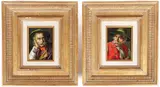 Inge Wolfle, Two Tyrolian Portraits, Each oil on board