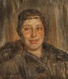 Wilhelm Guntermann, Portrait of a Woman, Oil on wood
