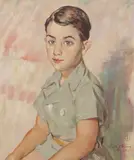 Émile Patoux, Portrait of a Young Boy, Oil on canvas