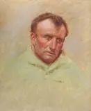 Continental School, Portrait of a Ruddy-Faced Man, Oil on canvas