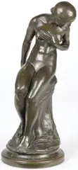Isidore Konti, Surprise, Bronze with dark greenish brown patina