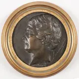 David d'Angers, Bust Portrait of the French Philosopher Pierre Laromiguiere, Bronze with dark brown patina