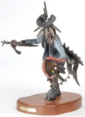 Guy Dull Knife, Jr., War Dancer, Bronze with polychrome patina on rotating walnut base