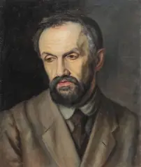 Erich Bamler, Portrait of Man with Beard, Oil on canvas