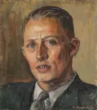 Oswald von Krobshofer, Portrait of a Young Man, Oil on canvas