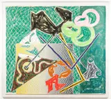 Frank Stella, Shards V, Lithograph and screenprint in colors on Arches paper