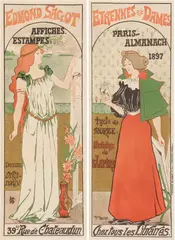 Gustave Marie, Etrennes Aux Dames, Stone lithograph in colors, printed by Edmond Sagot, Paris
