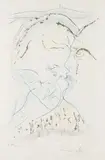 Salvador Dalí, Behold, Thou Art Fair, from Songs of Songs of Solomon, Drypoint etching on Japon paper with LA blind stamp