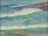 Isreal Doskow, Surf, Oil on board