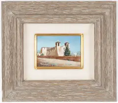 Cheryl English, San Francisco de Asís Parish Church, Ranchos de Taos, Oil on board