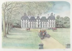 Rolf Rafflewski, Cheverny Chateau, Lithograph on Arches paper