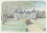 Rolf Rafflewski, Cheverny Chateau, Lithograph on Arches paper