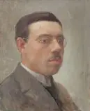 Munich School, Portrait of a Man with Eyeglasses, Oil on canvas