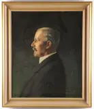American School, Profile Portrait of a Distinguished Gentleman, Oil on canvas
