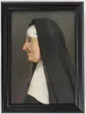 French School, Portrait of Mother Anastasie, Oil on canvas