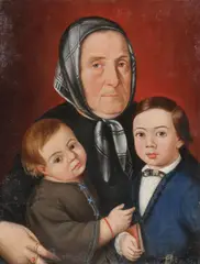 A Family Portrait of a Grandmother and Grandchildren by French School, Oil on canvas, offered Dec 2025