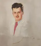 Baccio Bandinelli, Portrait of a Young Man with Mustache and Red Tie, Oil on canvas