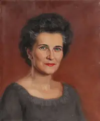 American School, Portrait of a Woman, Oil on canvas