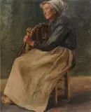 Georges Barbier, Portrait of a Seated Woman, Oil on canvas