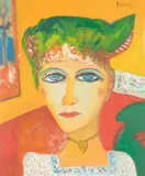 John Bellany, LADY WITH HEART PENDANT, oil on canvas
