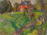David Macbeth Sutherland, SHADOW ON THE LAWN, 1982, oil on canvas