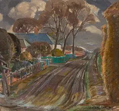 David Macbeth Sutherland, COUNTRY LANE, JOPPA, oil on board