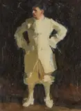 Helen Wilson, THE LIBERTINE, REHEARSALS, CITIZENS THEATRE, 2014, Oil on card
