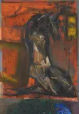 Robin Philipson, THE STONING II, oil on paper laid on canvas