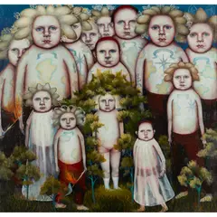 Heather Nevay, THE LEGEND OF THE BOY, 2001, oil on canvas laid on board