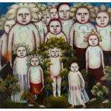 Heather Nevay, THE LEGEND OF THE BOY, 2001, oil on canvas laid on board