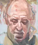 Tai-Shan Schierenberg, MALE HEAD, Oil on board