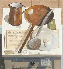 James McNaught, SCHUBERT'S EGG SONATA, 2004, watercolour and gouache