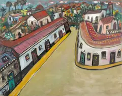 Alan Davie, VENEZUELAN LANDSCAPE NO.3, HOMAGE TO BARBARO RIVAS (O.1499) - JAN 2001, oil on canvas