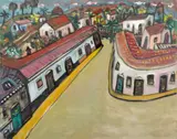 Alan Davie, VENEZUELAN LANDSCAPE NO.3, HOMAGE TO BARBARO RIVAS (O.1499) - JAN 2001, oil on canvas